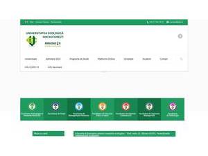 Universitatea Ecologica din Bucuresti's Website Screenshot