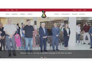 University of Halabja's Website Screenshot