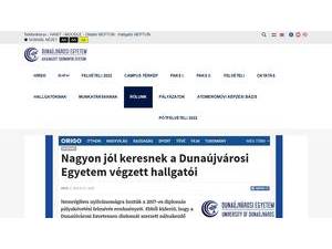 Dunaújvárosi Egyetem's Website Screenshot