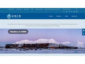 The University Centre in Svalbard's Website Screenshot