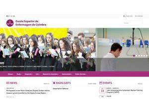 Higher School of Nursing of Coimbra's Website Screenshot