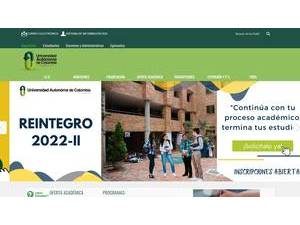 Autonomous University of Colombia's Website Screenshot