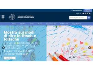 University of Aosta Valley's Website Screenshot