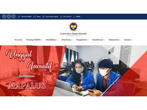 State University of Manado's Website Screenshot