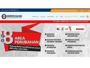 Halu Oleo University's Website Screenshot