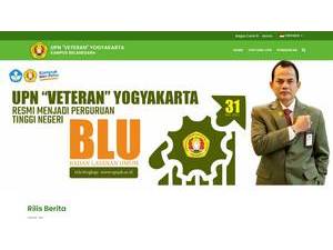 University of Pembangunan Nasional Veteran, Yogyakarta's Website Screenshot