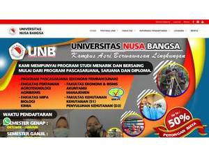 Nusa Bangsa University's Website Screenshot
