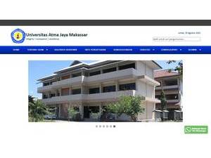 Atma Jaya University, Makassar's Website Screenshot