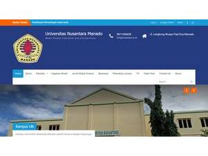Universitas Nusantara Manado's Website Screenshot
