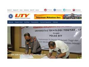 University of Technology, Yogyakarta's Website Screenshot