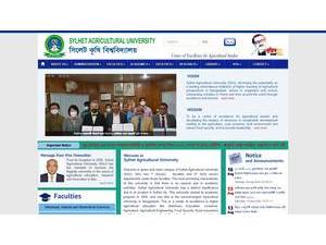 Sylhet Agricultural University's Website Screenshot