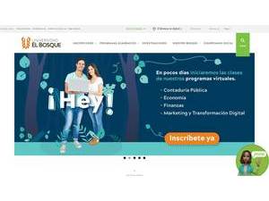 El Bosque University's Website Screenshot