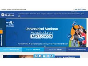 Marian University's Website Screenshot