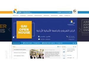 German Jordanian University's Website Screenshot