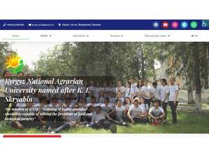 Kyrgyz National Agrarian University's Website Screenshot