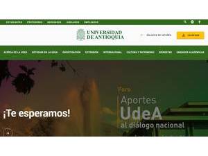 University of Antioquia's Website Screenshot