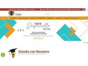 University of Cartagena's Website Screenshot