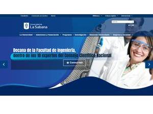 University of La Sabana's Website Screenshot