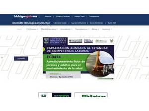 Universidad Tecnológica de Tulancingo's Website Screenshot