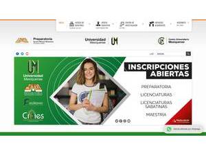 Mexiquense University's Website Screenshot