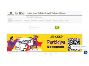 Polytechnic University of the Valley of Mexico's Website Screenshot