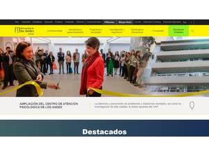 University of the Andes, Colombia's Website Screenshot