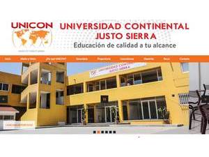 Continental University of Justo Sierra's Website Screenshot
