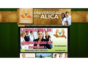 Universidad del Alica's Website Screenshot