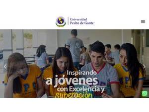 Universidad Pedro de Gante's Website Screenshot