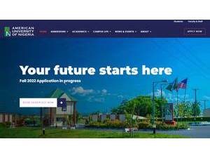 American University of Nigeria's Website Screenshot