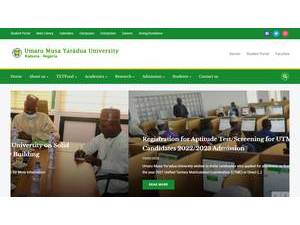 Umaru Musa Yar'Adua University's Website Screenshot