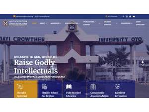 Ajayi Crowther University's Website Screenshot
