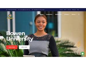 Bowen University's Website Screenshot
