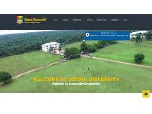 Obong University's Website Screenshot