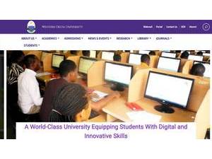 Western Delta University's Website Screenshot