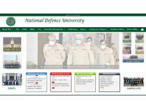 نیشنل ڈیفنس یونیورسٹی، پاکستان's Website Screenshot