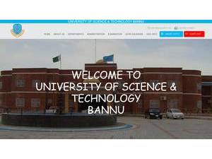 University of Science and Technology, Bannu's Website Screenshot