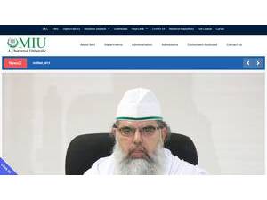 Mohi-ud-Din Islamic University's Website Screenshot