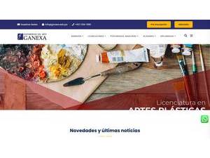 GANEXA University of Arts's Website Screenshot