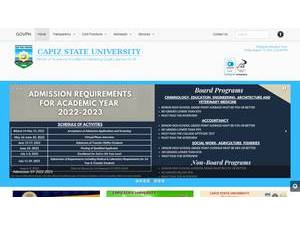 Capiz State University's Website Screenshot