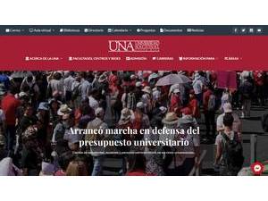 National University, Costa Rica's Website Screenshot