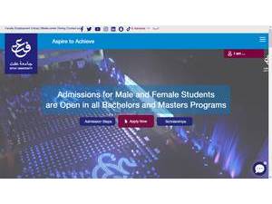 Effat University's Website Screenshot