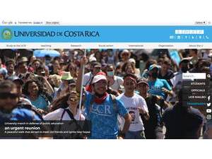 University of Costa Rica's Website Screenshot
