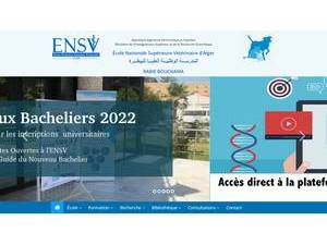 National Veterinary School of Algiers's Website Screenshot