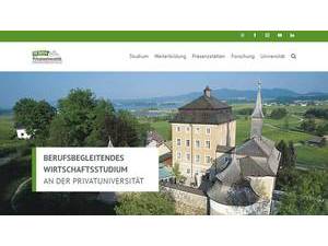 Seeburg Castle Private University's Website Screenshot