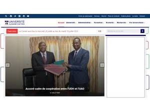 Alassane Ouattara University's Website Screenshot