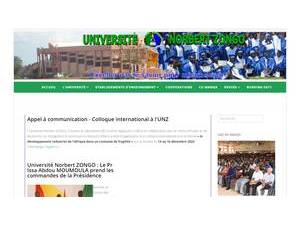 Norbert Zongo University's Website Screenshot