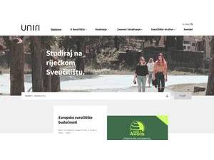 University of Rijeka's Website Screenshot
