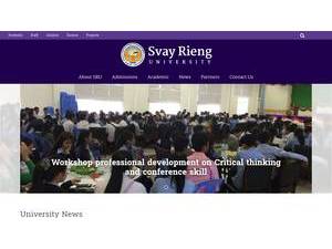 Svay Rieng University's Website Screenshot