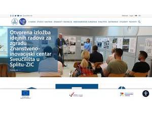 University of Split's Website Screenshot